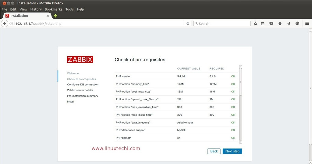 Zabbix-pre-requisites