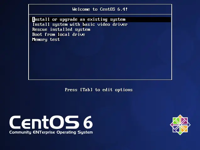 centos Installation Screen