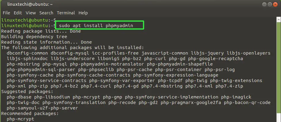 Install-phpmyadmin-apt-command