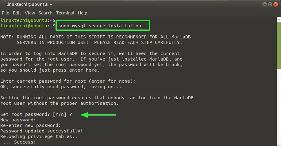 MySQL-Secure-Installation-Ubuntu