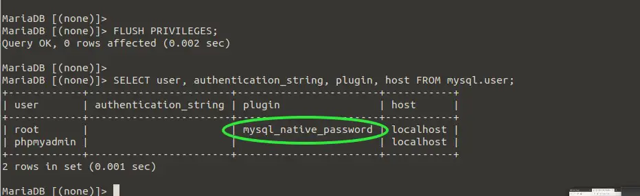 Verify-mysql-native-password-plugin-phpmyadmin-ubuntu