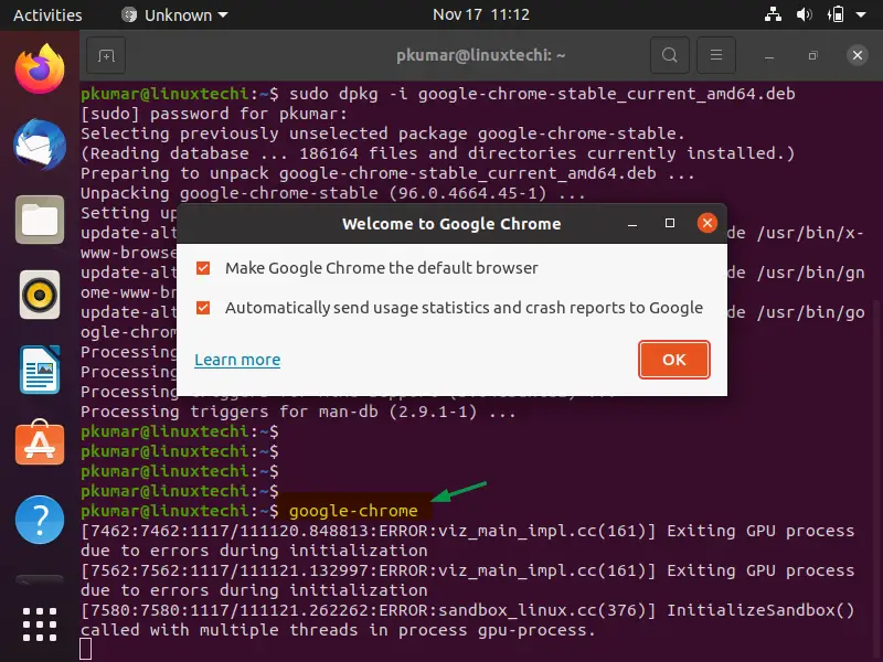 Access-Google-Chrome-Command-Line-Ubuntu