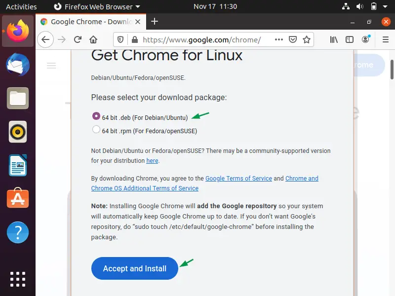 Choose-Ubuntu-64-bit-Google-Chrome