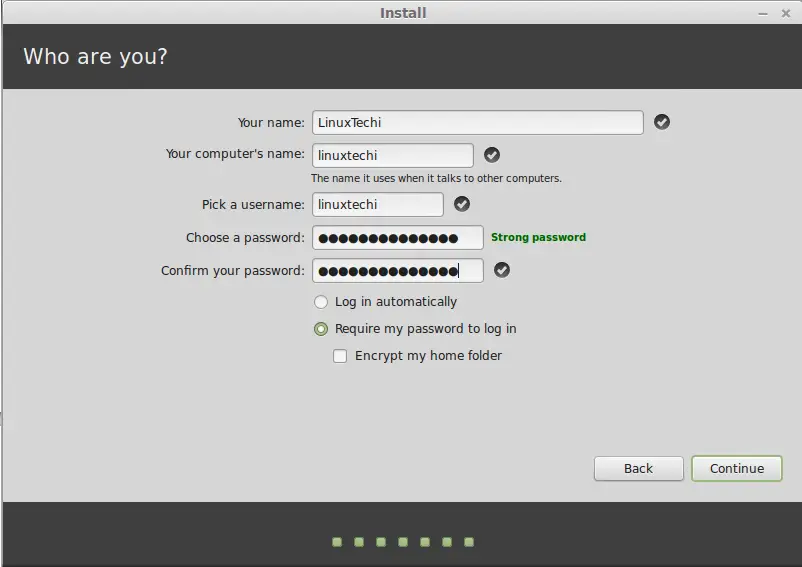 get current user password linux