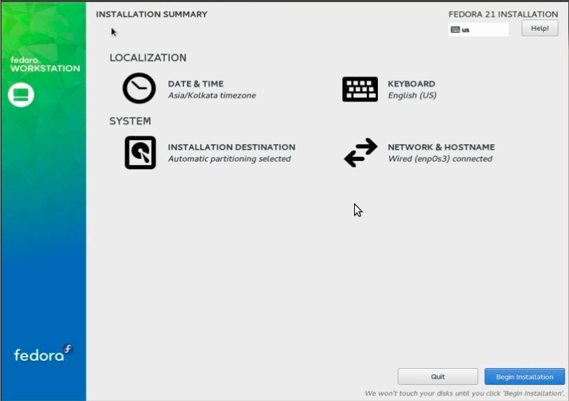 Begin-installation-fedora21