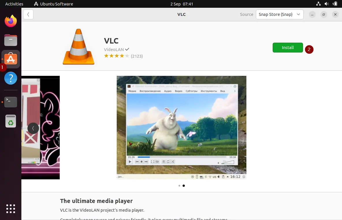 Search-VLC-Ubuntu-Software-Center