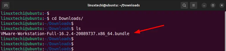 List-Downloaded-VMWare-Bundle-Linux