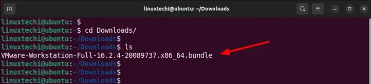 List-Downloaded-VMWare-Bundle-Linux