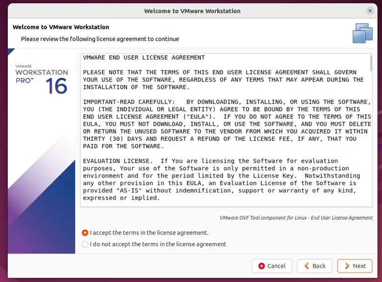 VMWare-End-User-License-Ubuntu-22-04