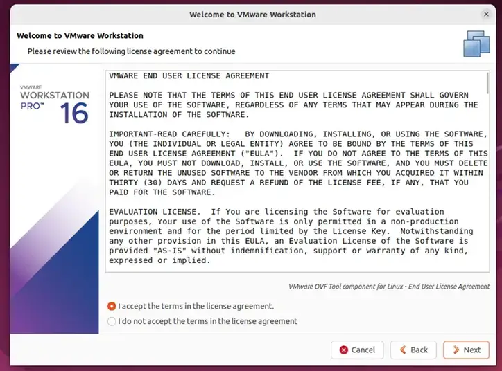 VMWare-End-User-License-Ubuntu-22-04