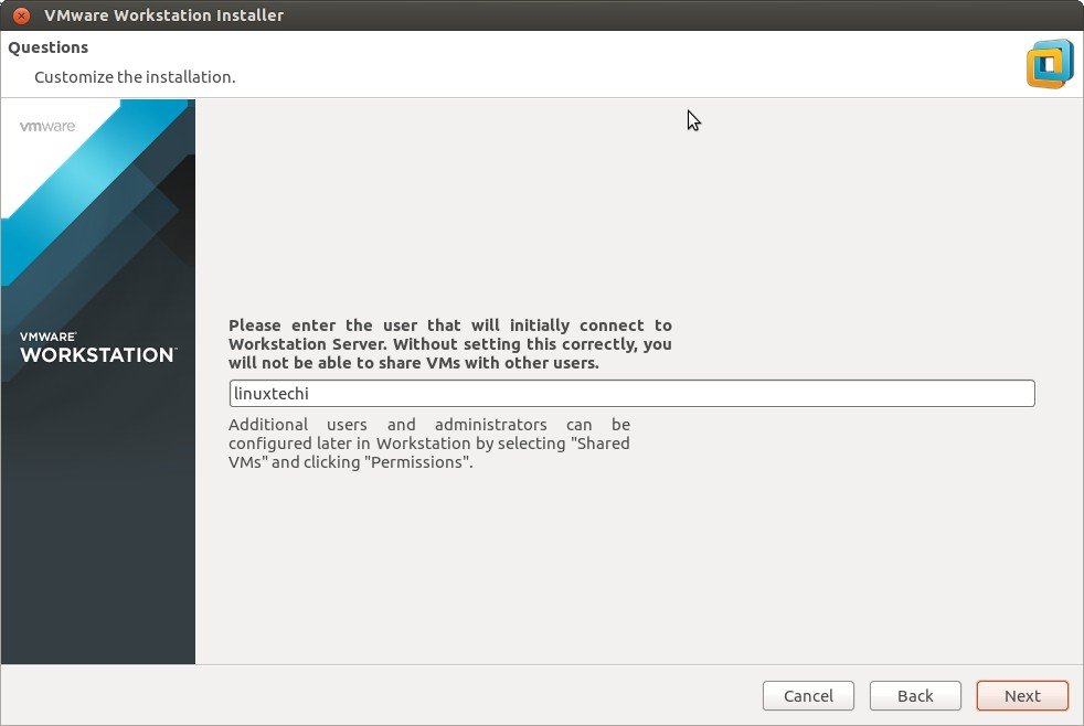 vmware workstation player install ubuntu