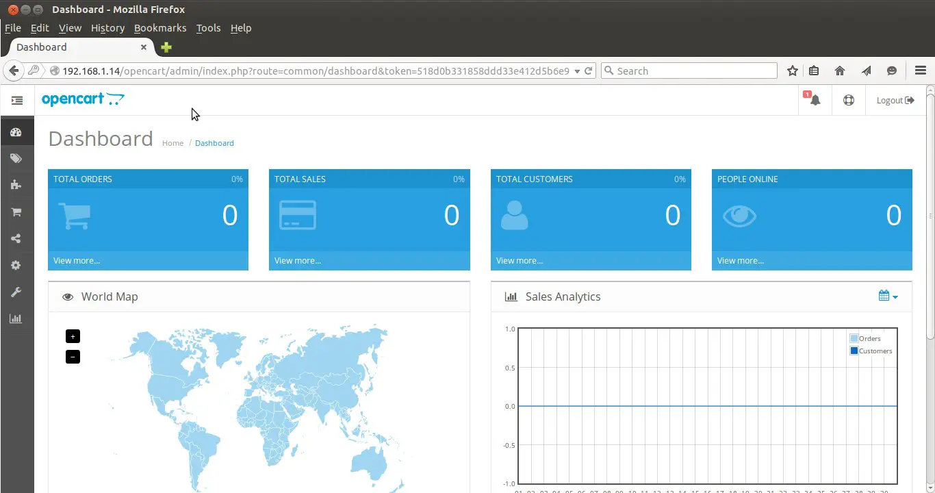 OpenCart-Admin-Dashboard