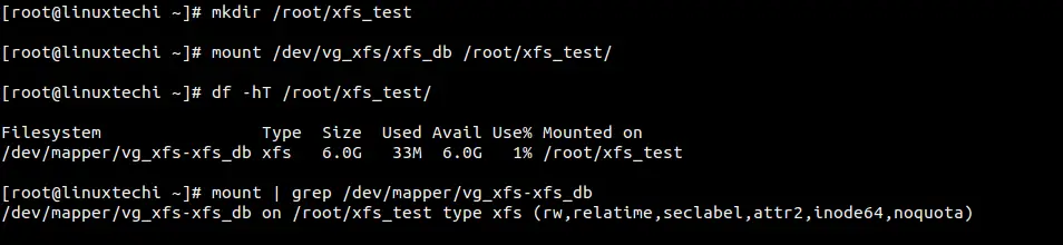 Create and Extend XFS filesystem based on LVM