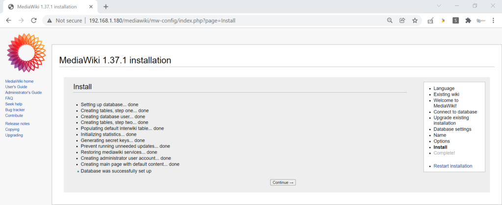 Finish-MediaWiki-Installation