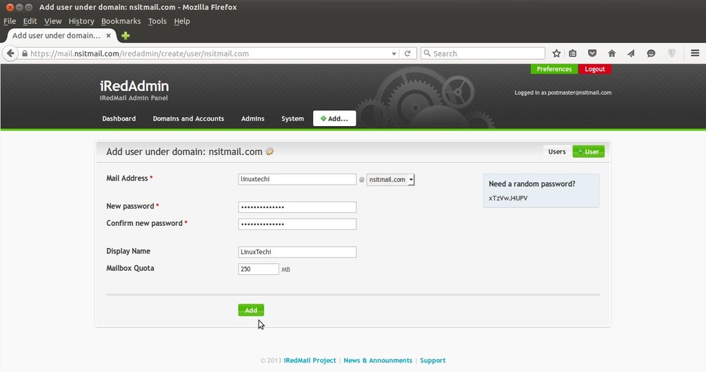 Add-user-under-domain-iredmail