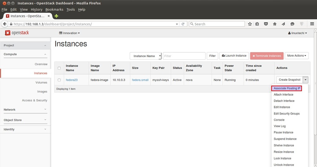 Associate-floating-ip-Instances-OpenStack-Dashboard