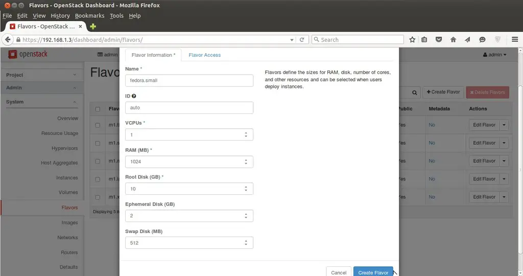 Create-Flavors-OpenStack-Dashboard