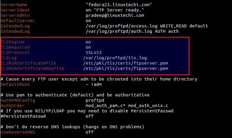 SSL-certificate-proftpd-config