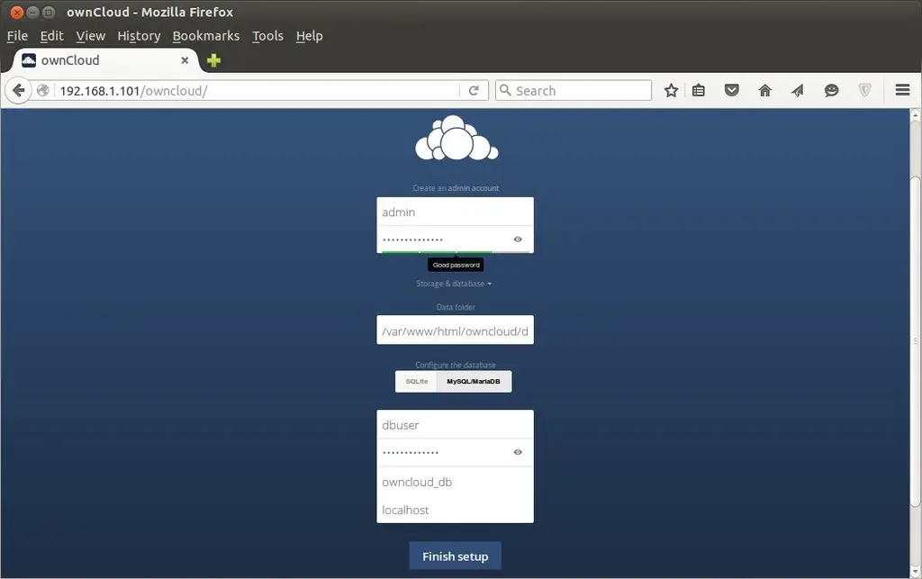 ownCloud-installation-scree