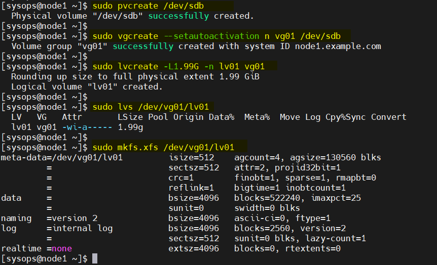 Create-LVM-Volume-for-Apache-Cluster-RHEL