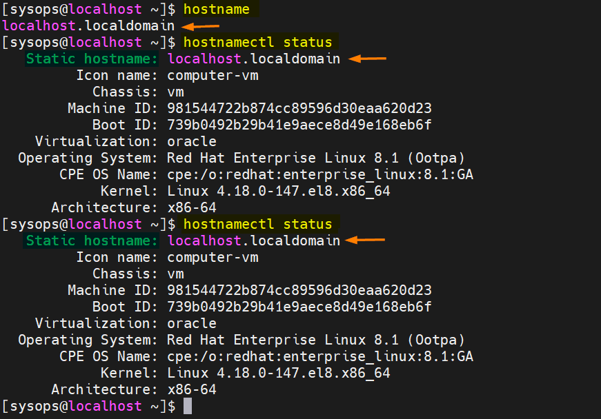 hostname-rhel-centos