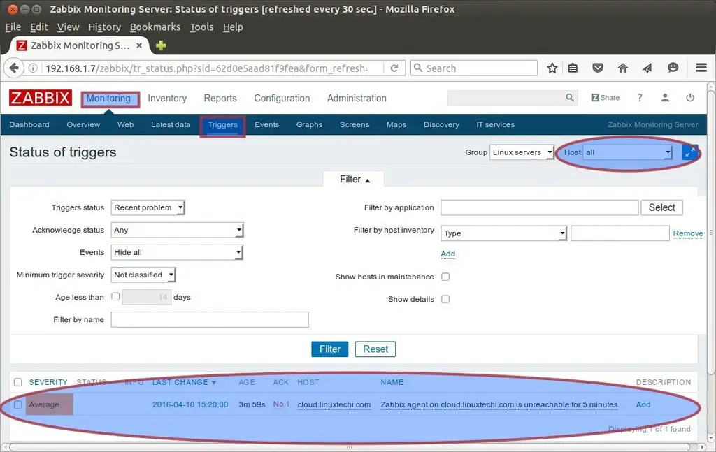 Zabbix-Server-Status-triggers