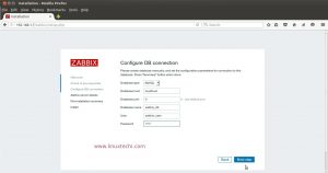 Zabbix-installation-DB-connection