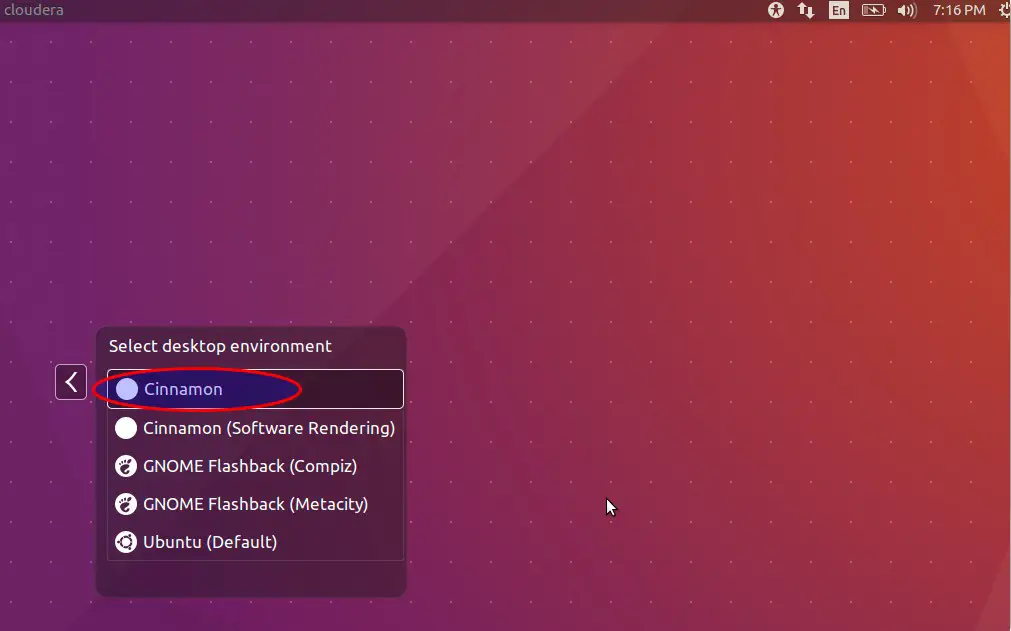 cinnamon selection ubuntu 16.04