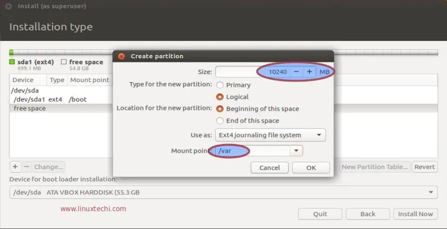 var-partition-ubuntu-16-installation