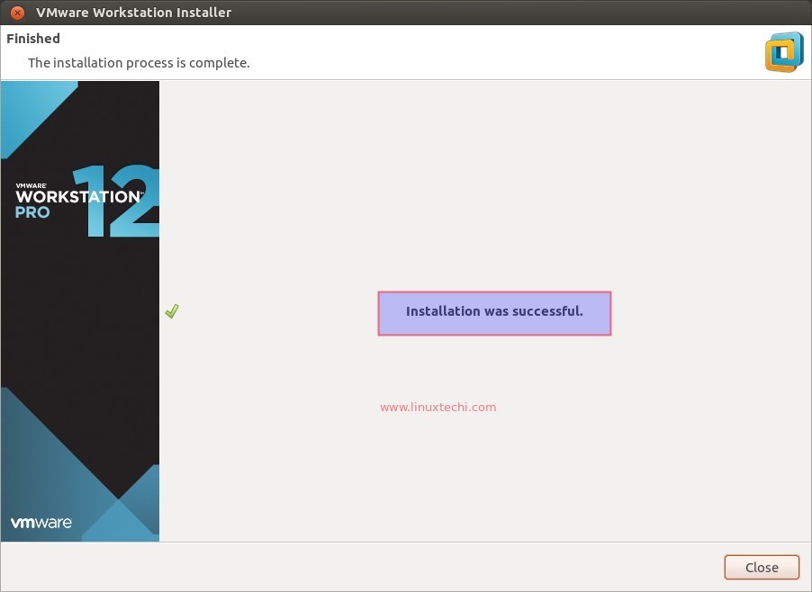 VMware-Workstation12-installation-completed-message