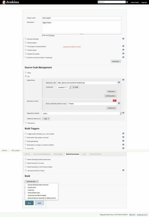 add github credentials to jenkins