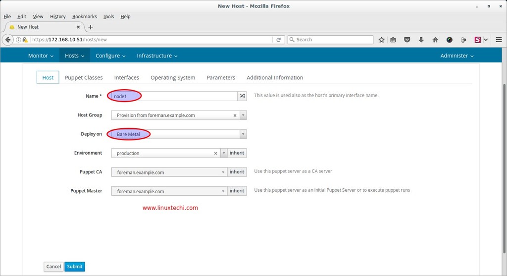 new-host-creation-foreman-server