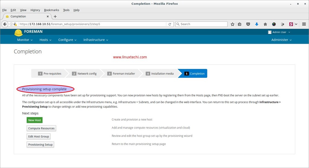 provision-setup-completion-foreman-server
