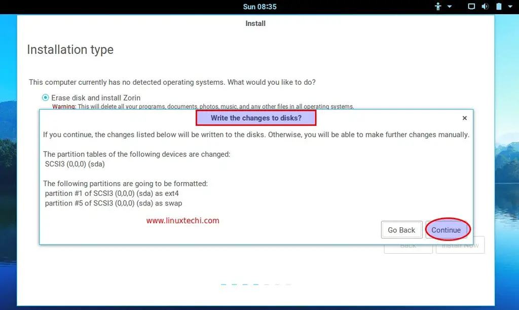 Write-Changes-disk-Zorin-12