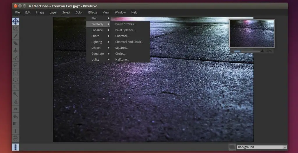 Pixeluvo Image Editor Ubuntu Linux