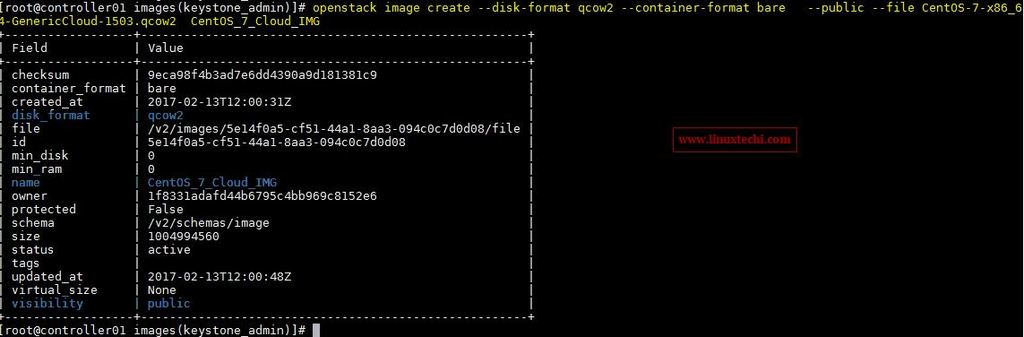 Openstack-image-upload-command