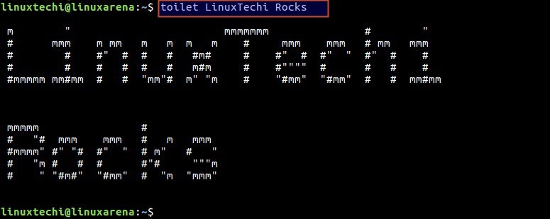 Toilet-Linux-Command-Output
