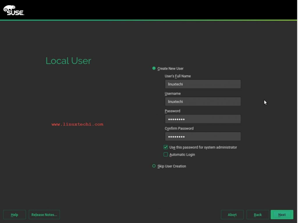 Local-User-Creation-SLES12-Installation