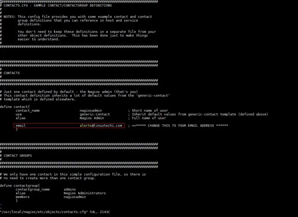 email-notification-nagios-configure