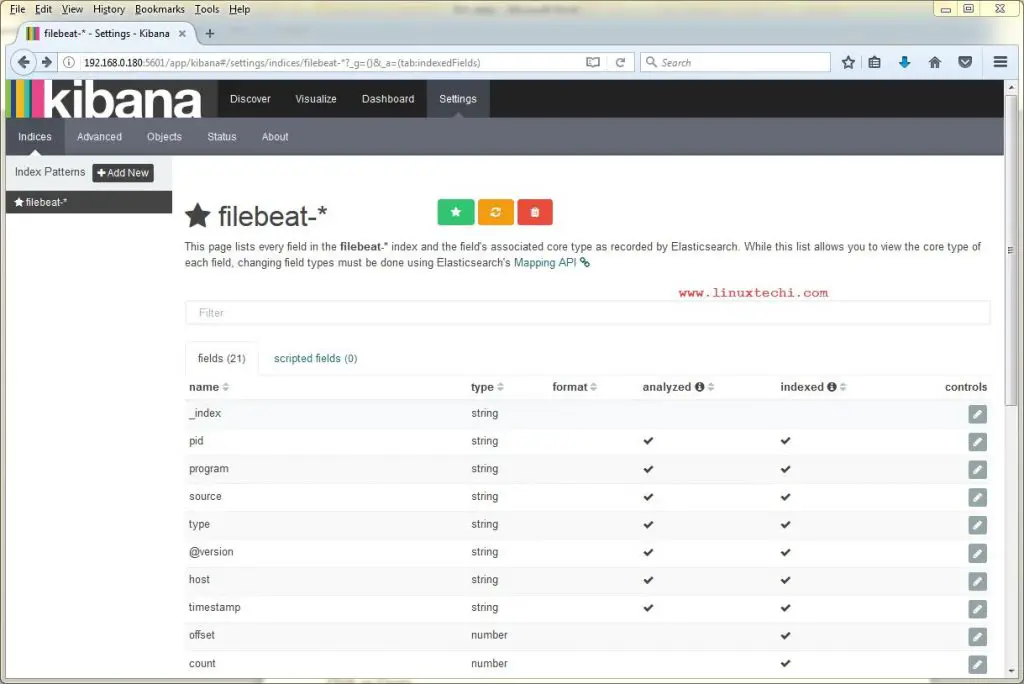 filebeat- Settings-Kibana-CentOS7