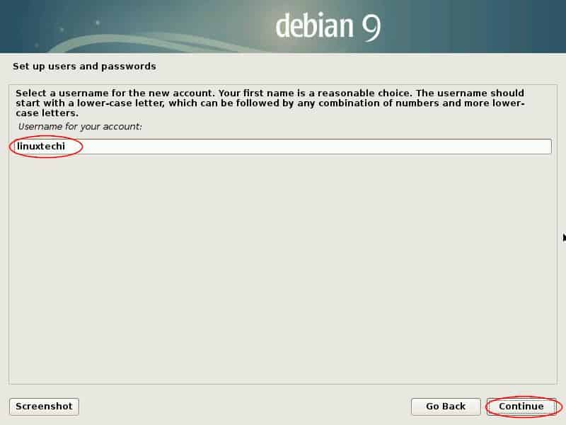 LocalUser-Debian9-Installation