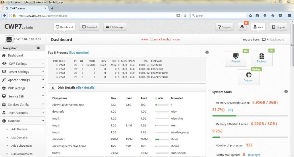 CWP-Admin-Dashboard-CentOS7