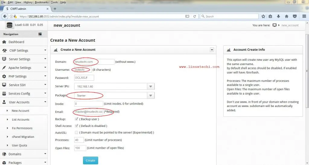User-Account-Create-CWP-Admin-Panel