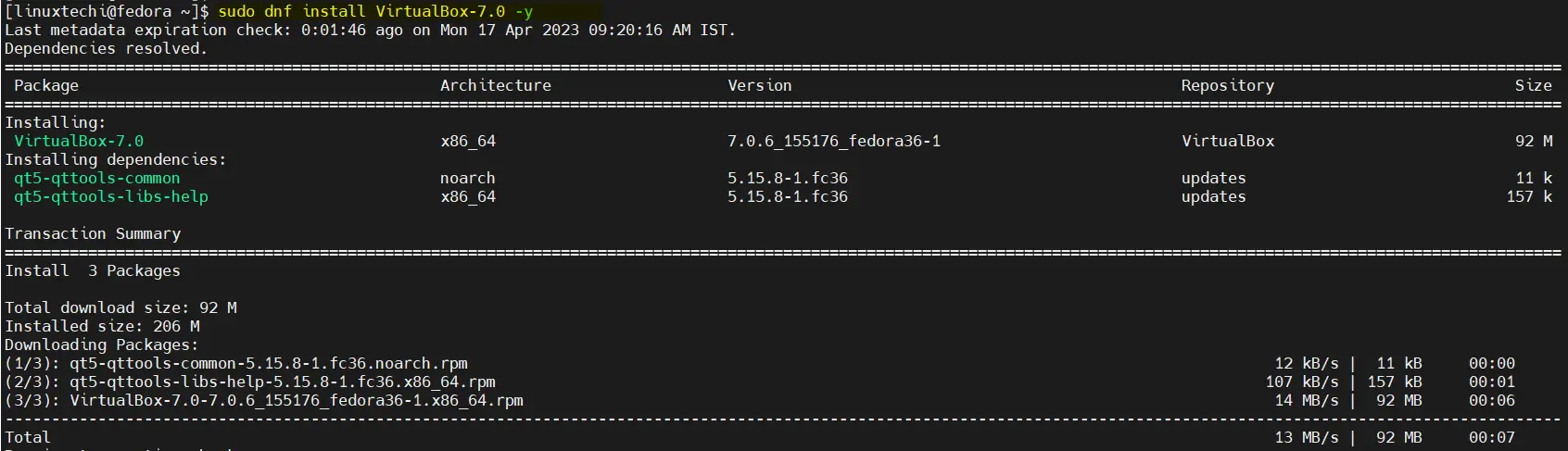 DNF-Install-VirtualBox-Fedora-Linux