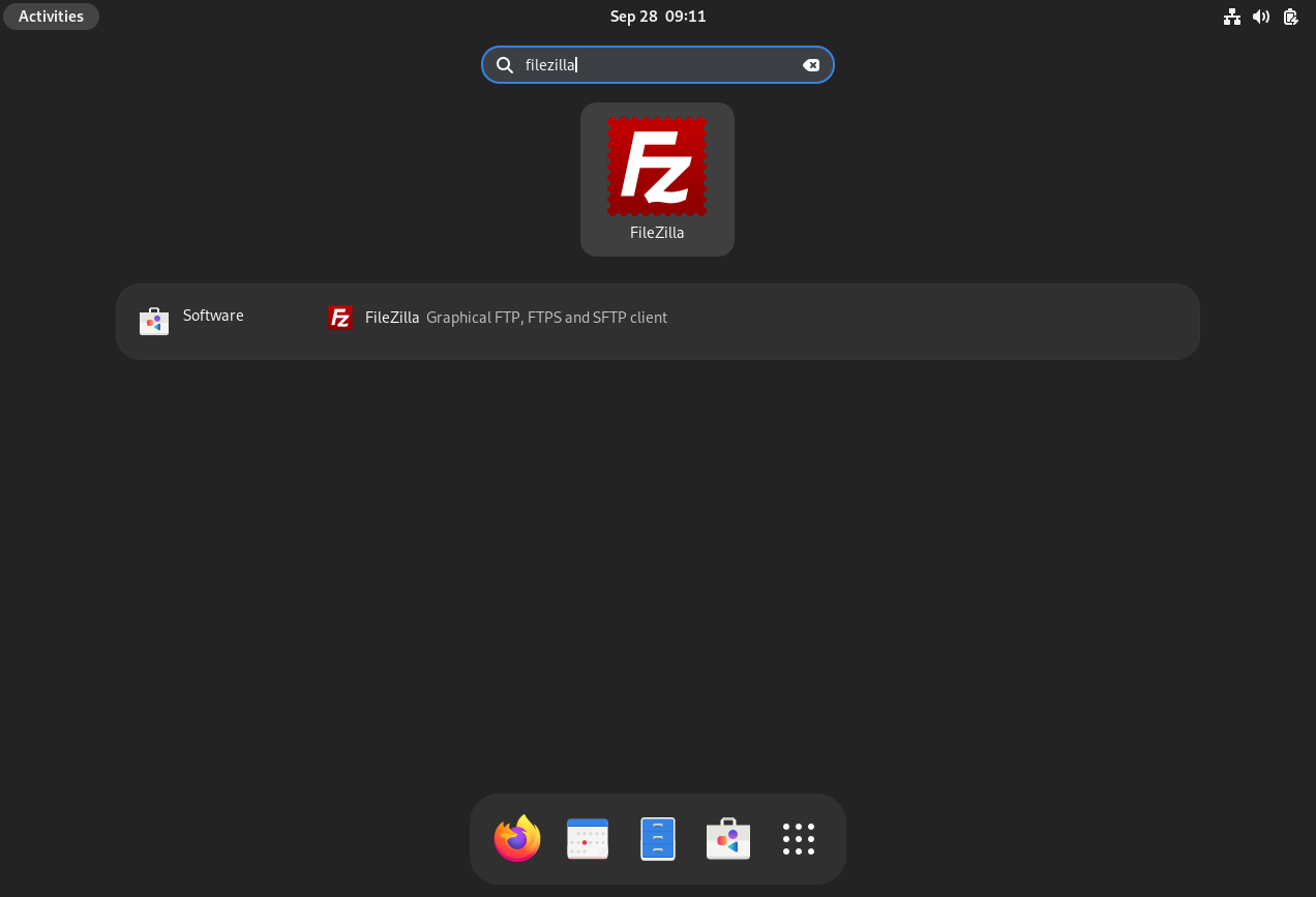 Access-FileZilla-Fedora