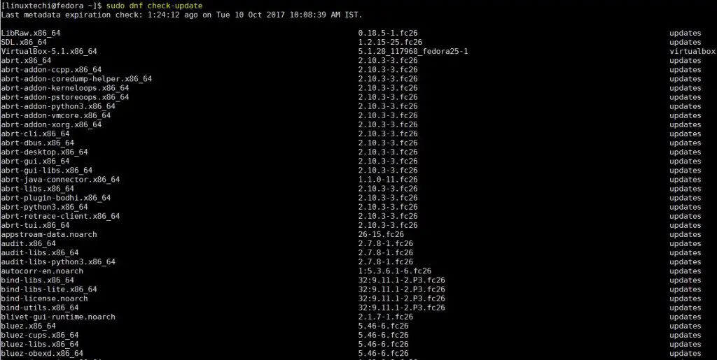 DNF-check-Update-command