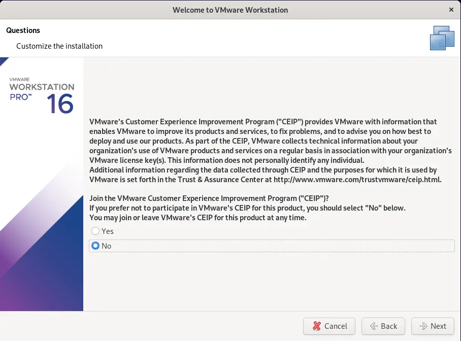 Disable-CEIP-VMware-Workstation-Debian