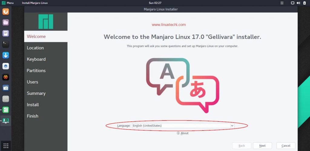 Language-Selection-Manjaro-Linux-Installation