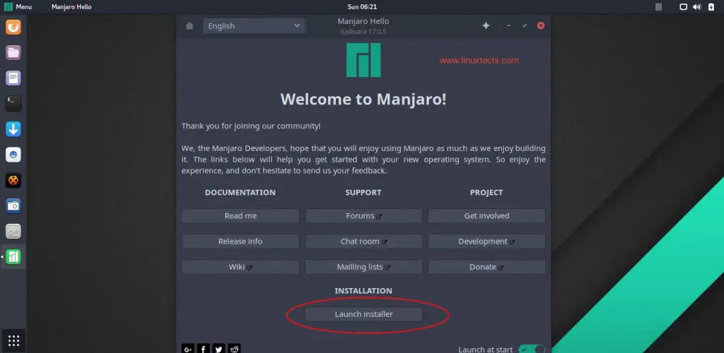Launch-Installer-Manjaro-Linux