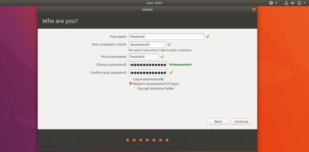 UserName-Hostname-Ubuntu17-10-Installation